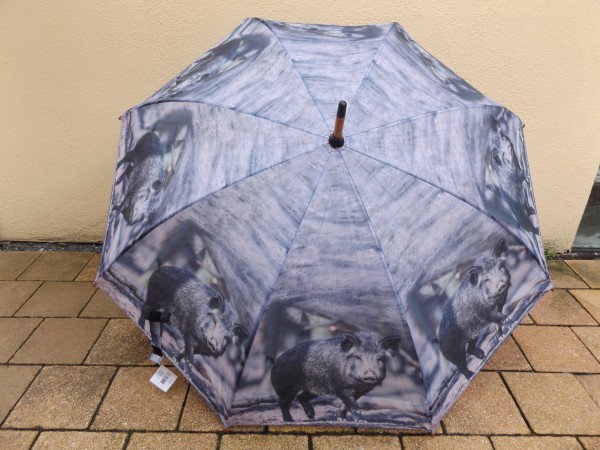 Regenschirm mit Wildschweinmotiv